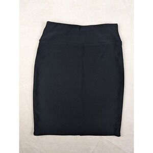 Maze Collection PS Petite Small Womens Skirt Stretch Black Slit Spandex